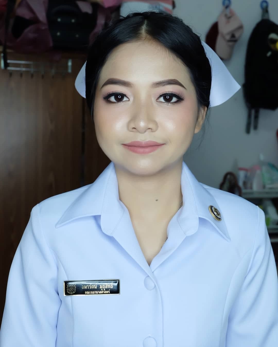 ยินดีกับน้องยุ้ย ในพิธีรับหมวกพยาบาล ม.สยาม ค่ะ