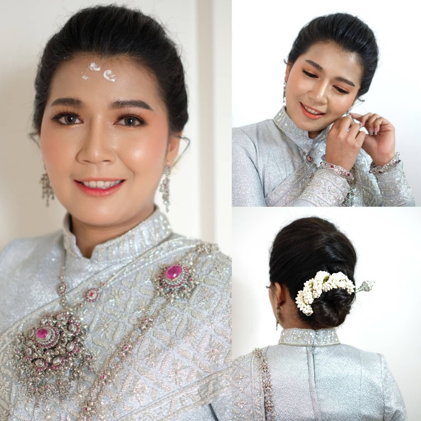 💕 งานแต่งหน้า เจ้าสาว ชุดไทยประยุกต์ หน้า-ผม สวยๆ ติดต่อเราเ…