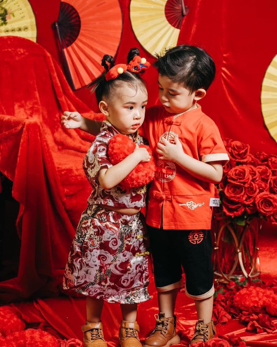 Chinese new year fashion costume photoshoot